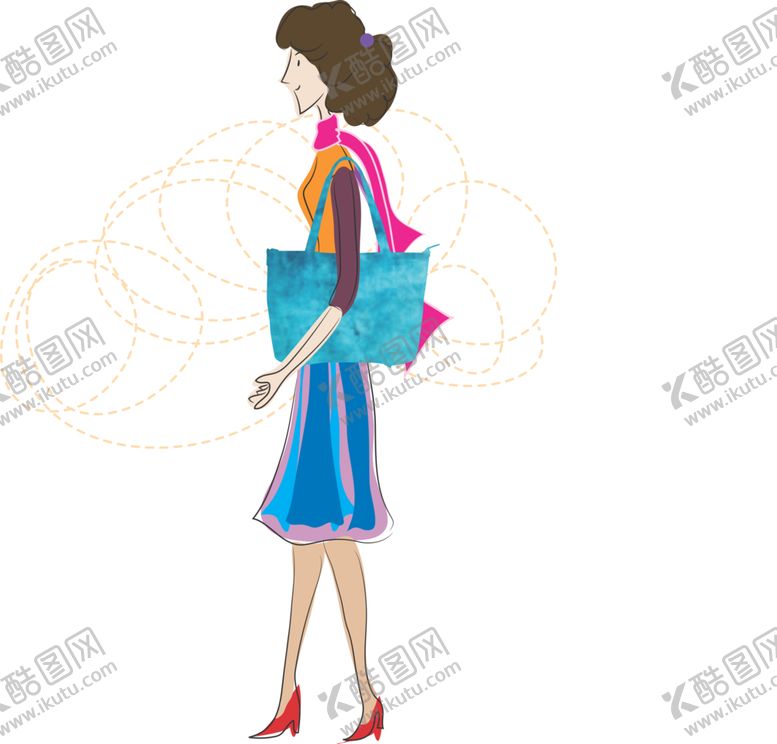 编号：94649409261230076952【酷图网】源文件下载-购物女人