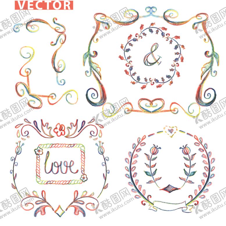 编号：58119209190042181687【酷图网】源文件下载-小清新水彩涂鸦装饰图案