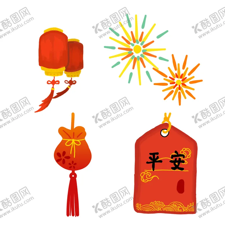 编号：39158709131825543207【酷图网】源文件下载-新年春节过年元旦图标贴纸