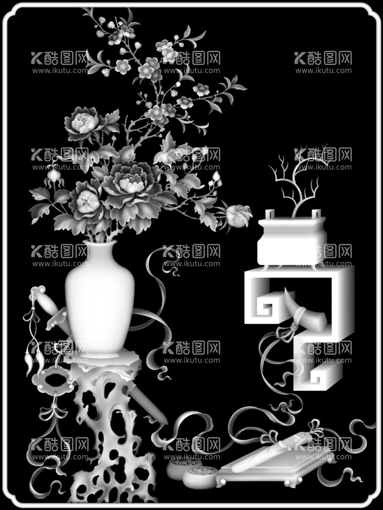 编号：35509912222212079226【酷图网】源文件下载-精雕桃花背板