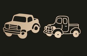 手绘动画汽车