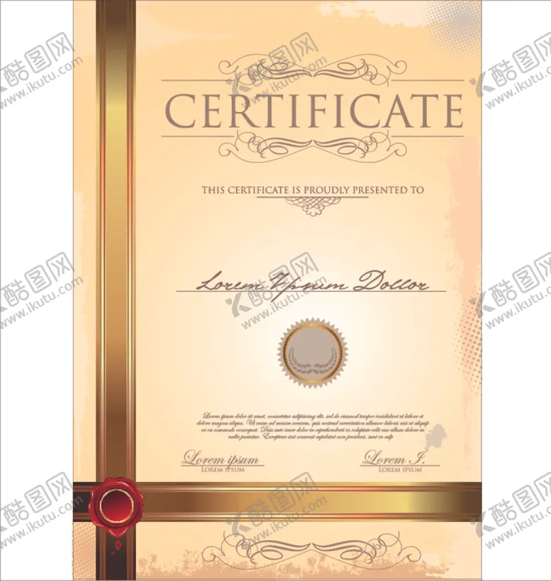 编号：97026809281801495199【酷图网】源文件下载-证书模板