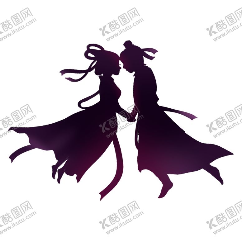 编号：73210707071927326906【酷图网】源文件下载-七夕人物插画剪影卡通背景素材