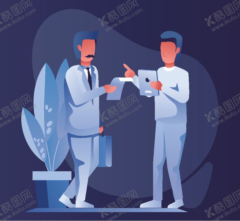 编号：43855507030343044308【酷图网】源文件下载-扁平化办公生活插画