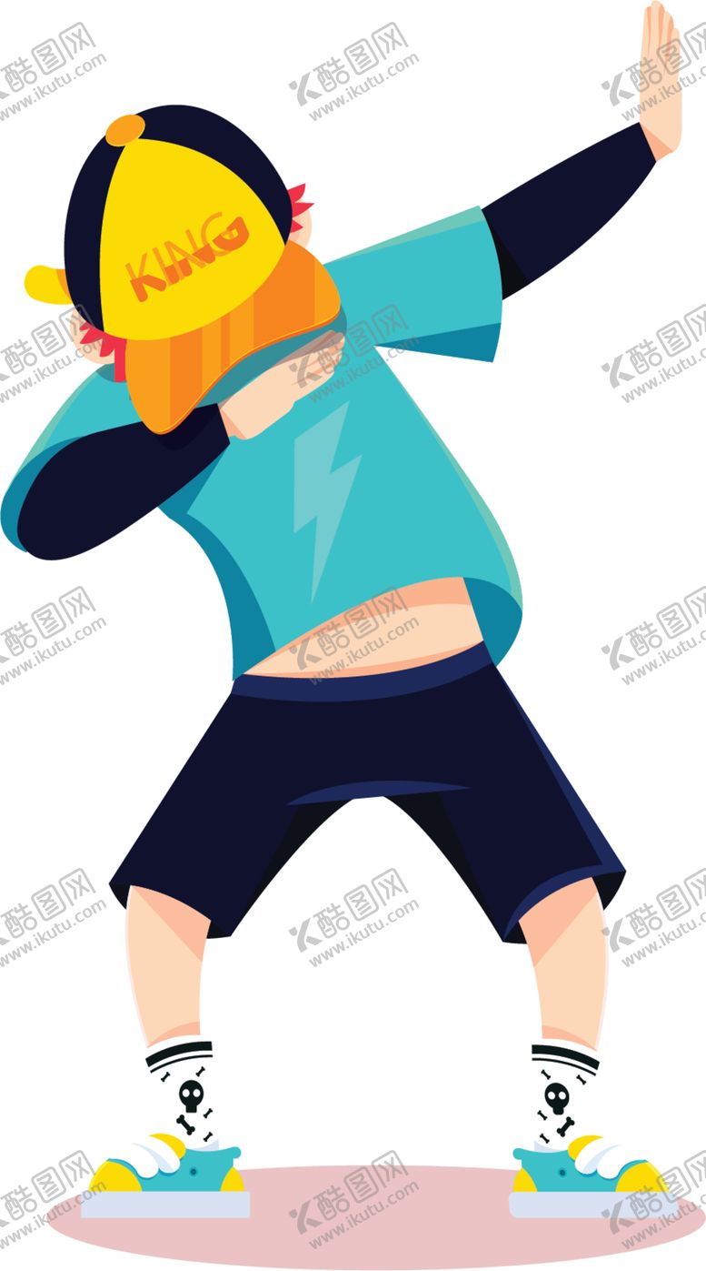 编号：15029209082209139988【酷图网】源文件下载-街舞少年矢量图