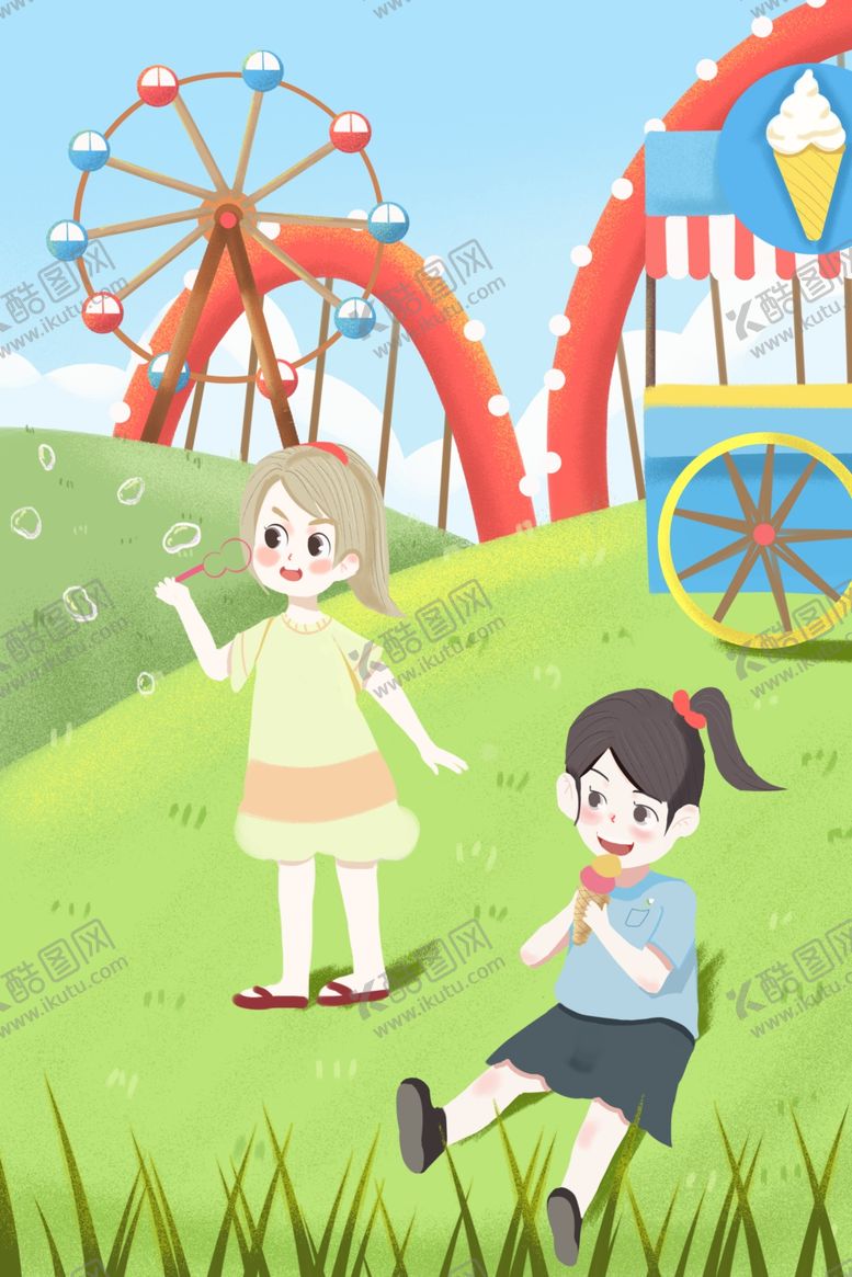 编号：98971710310922213544【酷图网】源文件下载-童年插画