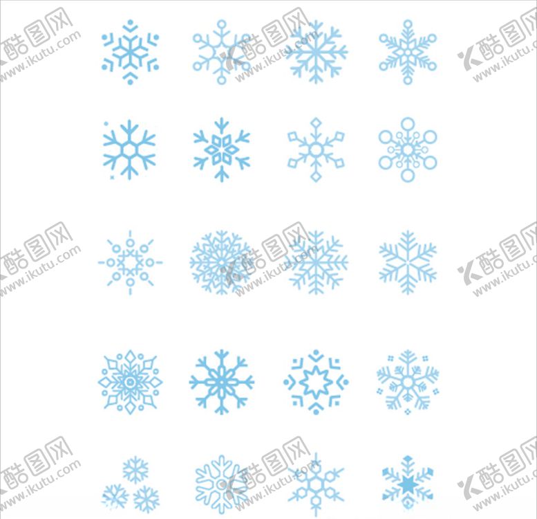 编号：23052009241906162595【酷图网】源文件下载-雪花矢量图标