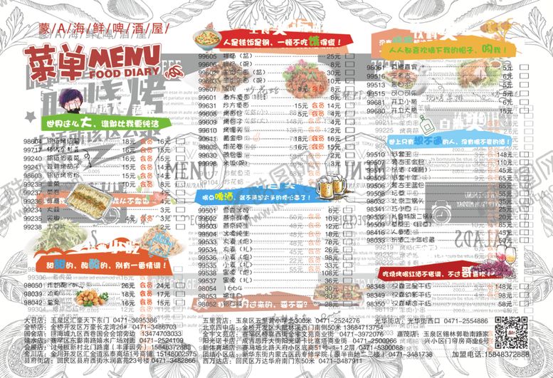 编号：15131209270140063176【酷图网】源文件下载-烧烤菜单