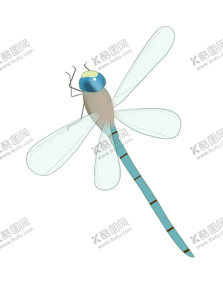 编号：54896204052259147644【酷图网】源文件下载-可爱的蜻蜓插画