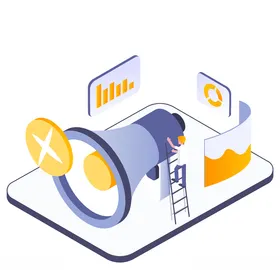 扬声器呼喊卡通夸张喇叭