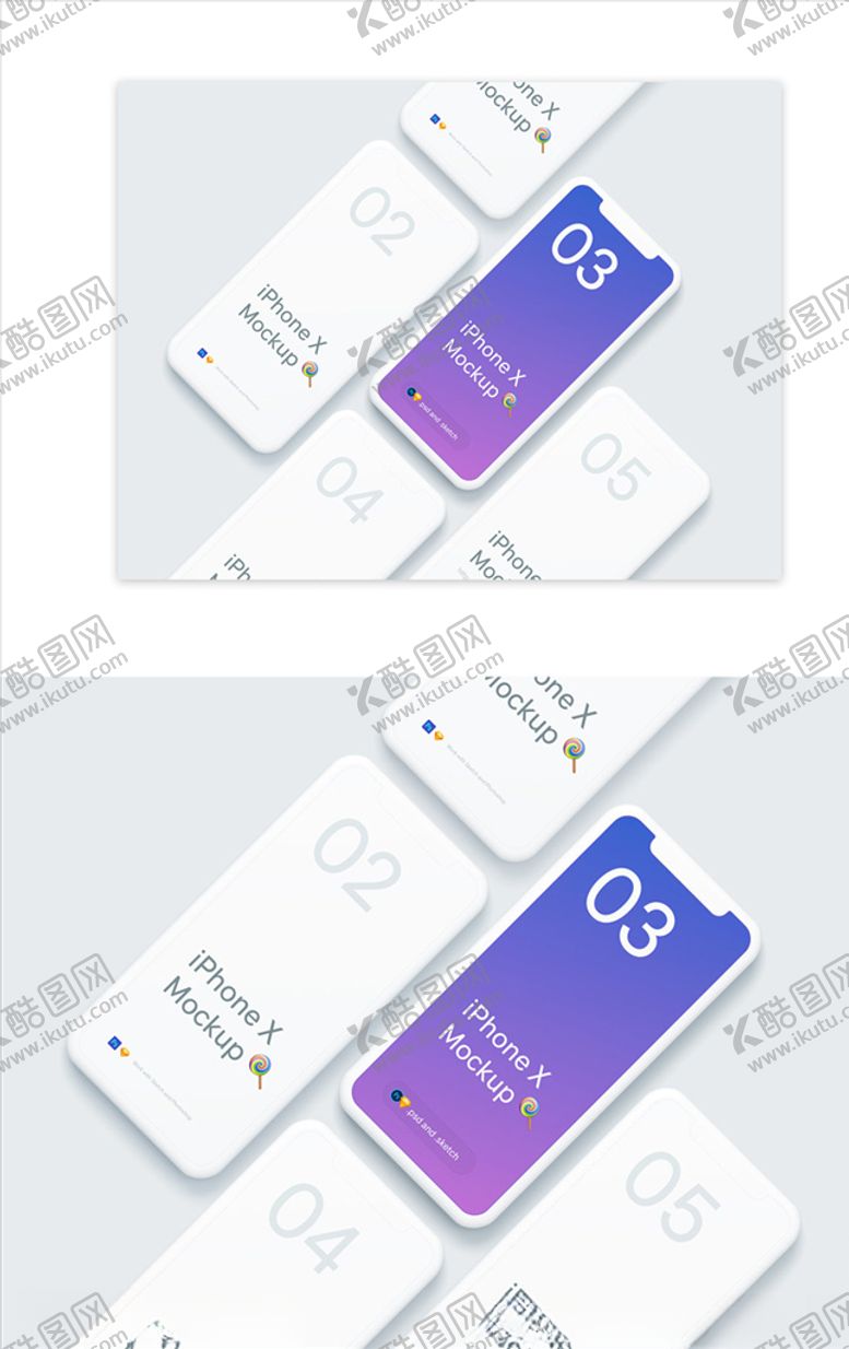 编号：69140306181353284944【酷图网】源文件下载-清爽手机UI界面贴图样机