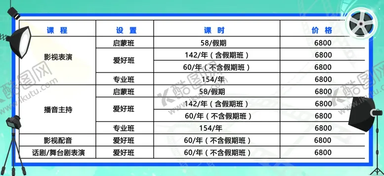 编号：13784005110649302899【酷图网】源文件下载-扁平化影视价格展板