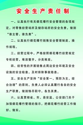 烟花爆竹安全管理制度