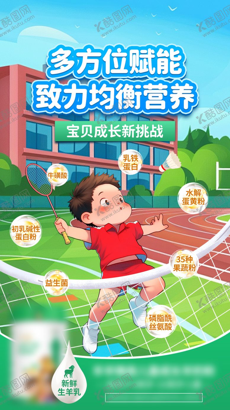 编号：35648505061955486380【酷图网】源文件下载-多方位赋能致力均衡营养海报