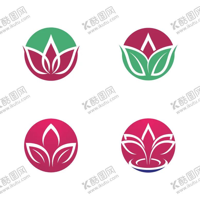 编号：42789104061746333828【酷图网】源文件下载-抽象荷花图标