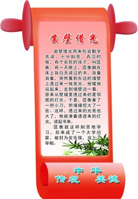 寓言故事 凿壁偷光凿壁引光校园文化