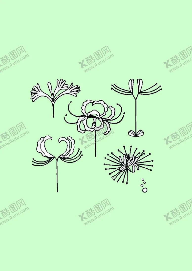 编号：74050210181740431023【酷图网】源文件下载-简笔画彼岸花