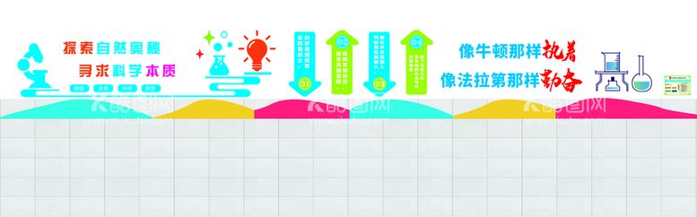 编号：48181010252058202527【酷图网】源文件下载-实验室文化 楼道文化 学校文化