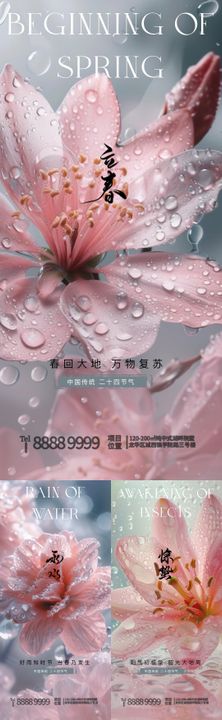 2024雨水惊蛰节气海报