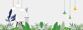 森系植物清新背景