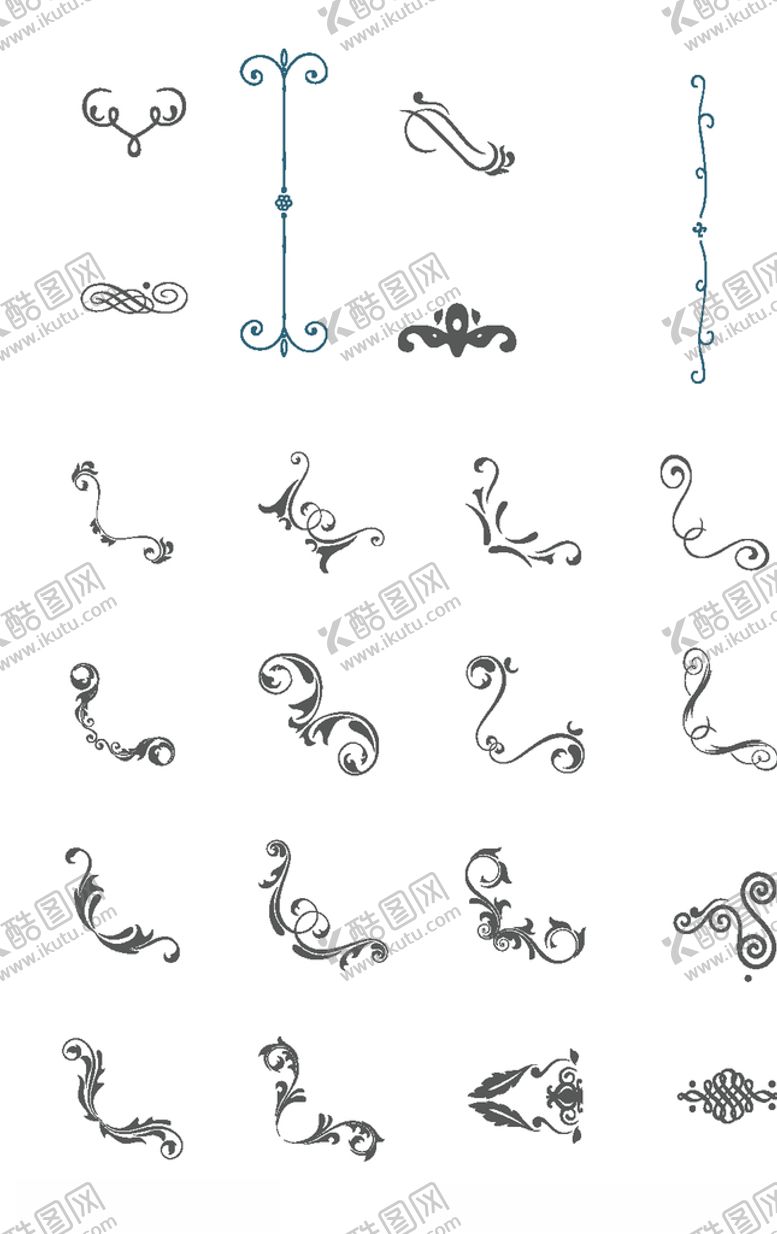 编号：11581210201345224330【酷图网】源文件下载-手绘边角花纹