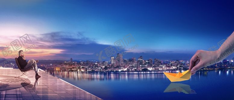 编号：10625406250124413976【酷图网】源文件下载-蓝色高端阔景大宅