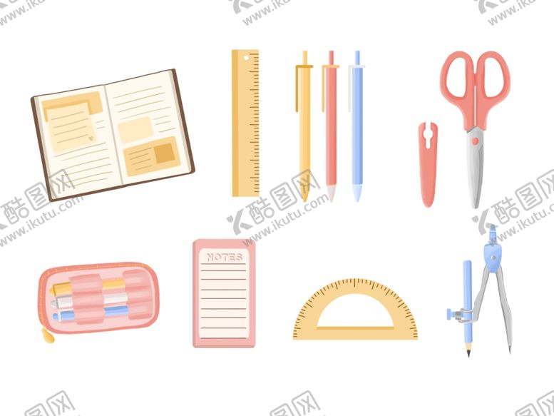 编号：90500811302356063070【酷图网】源文件下载-卡通文具
