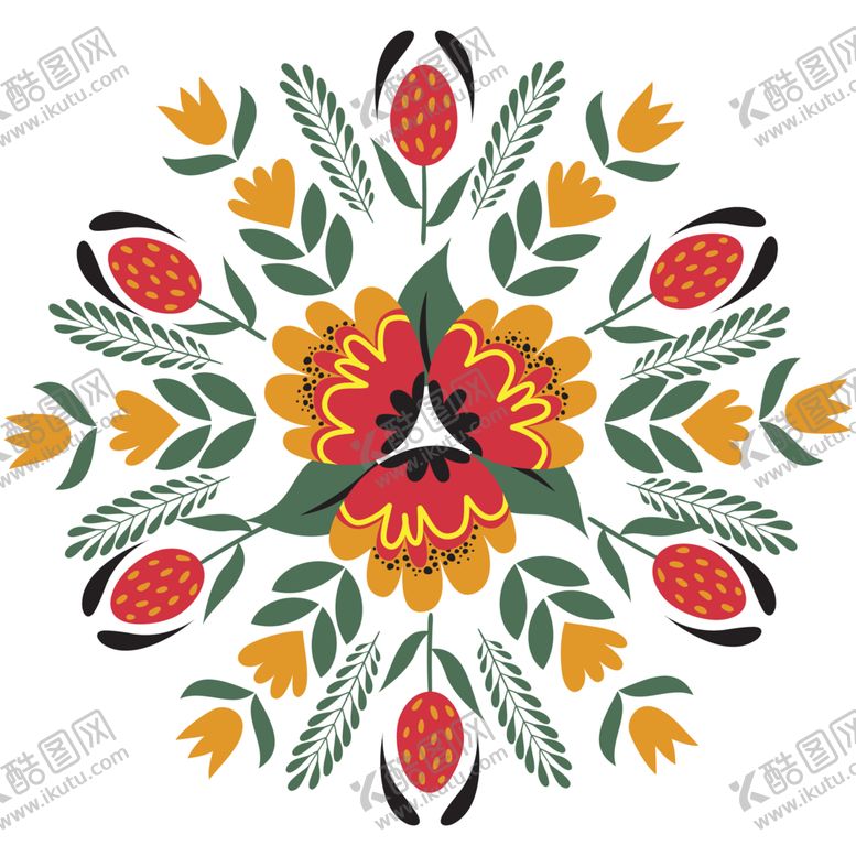 编号：22478010041139439418【酷图网】源文件下载-手绘卡通花朵