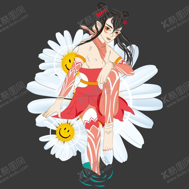 编号：80983007140034361988【酷图网】源文件下载-哪吒菊花