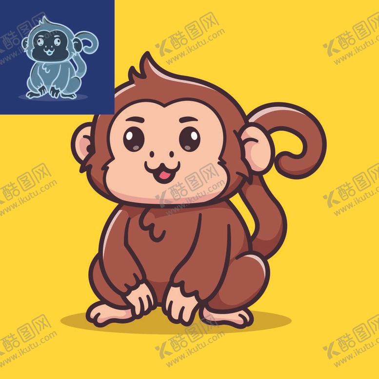 编号：21274012012003356334【酷图网】源文件下载-矢量卡通猴子