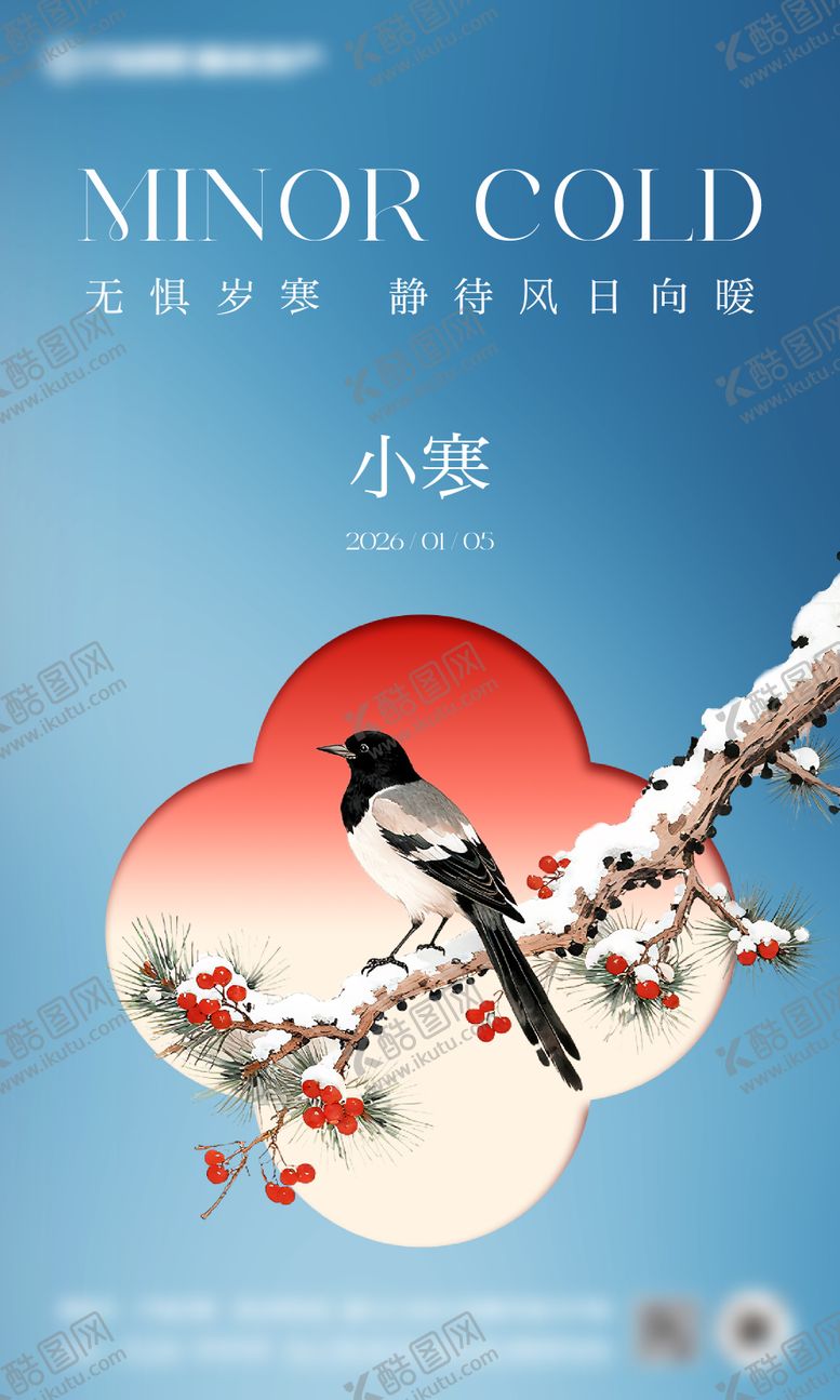 编号：40154001050209119642【酷图网】源文件下载-地产节气小寒海报