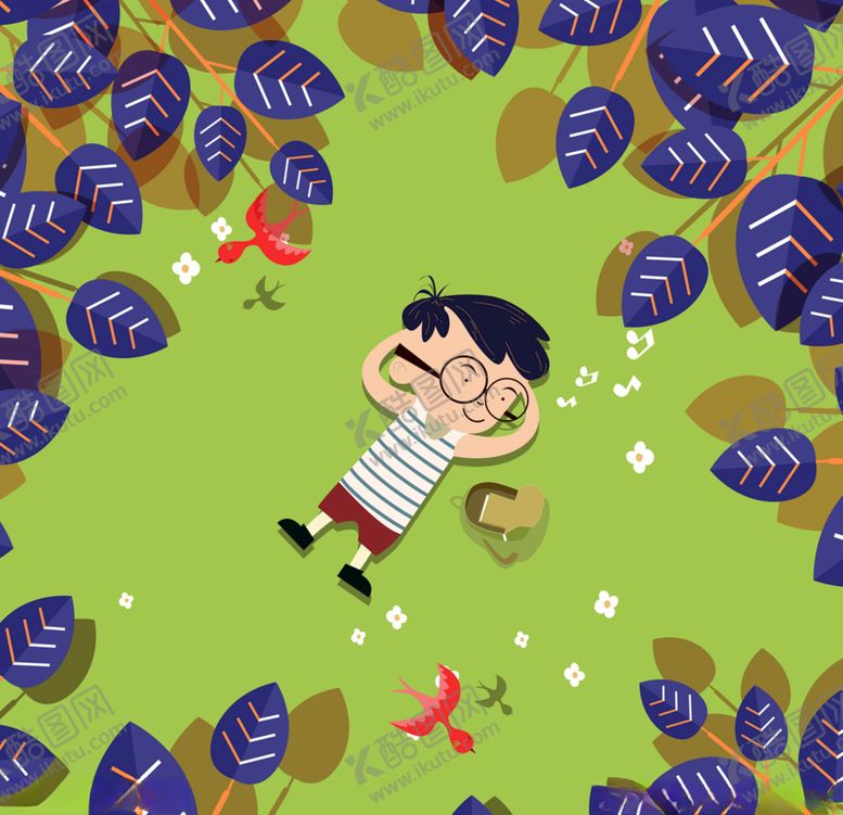 编号：30040309240150147705【酷图网】源文件下载-草地上的男孩