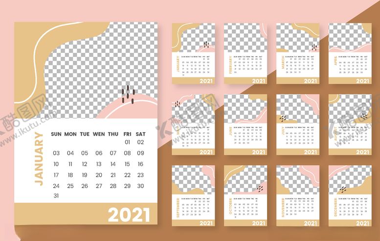 编号：80035704162236029276【酷图网】源文件下载-2021年日历
