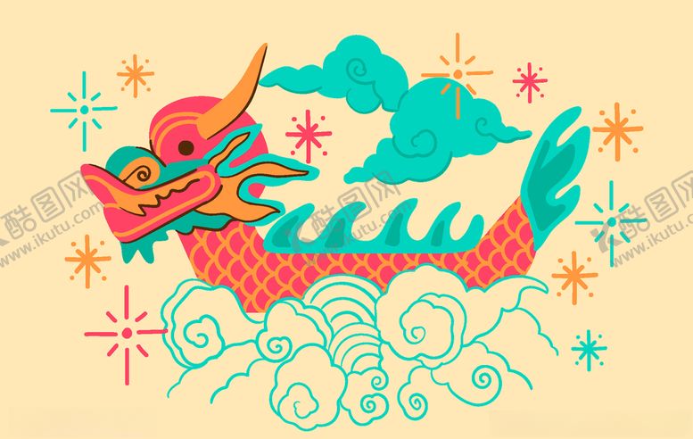 编号：13670009251543113257【酷图网】源文件下载-矢量端午龙舟