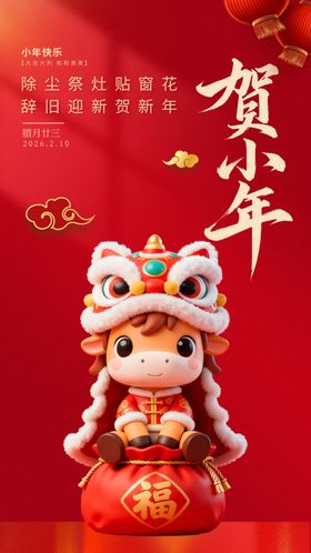 马迎新春喜庆画面