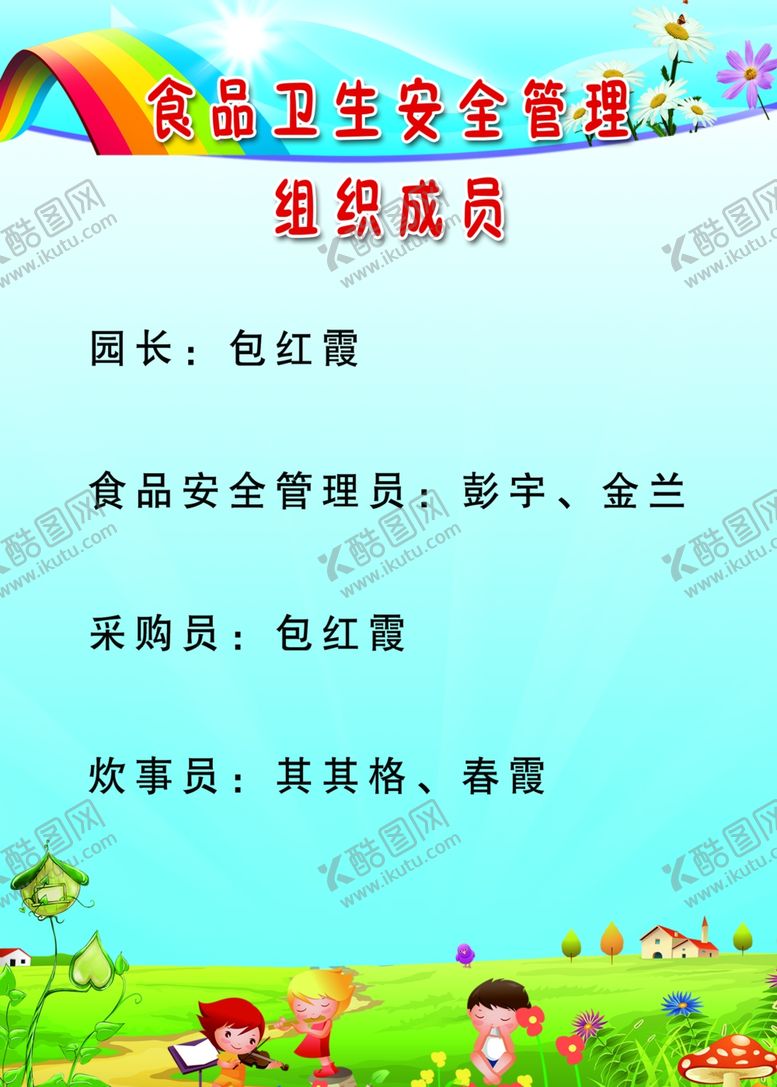 编号：78375305120550015419【酷图网】源文件下载-食品安全管理组织成员