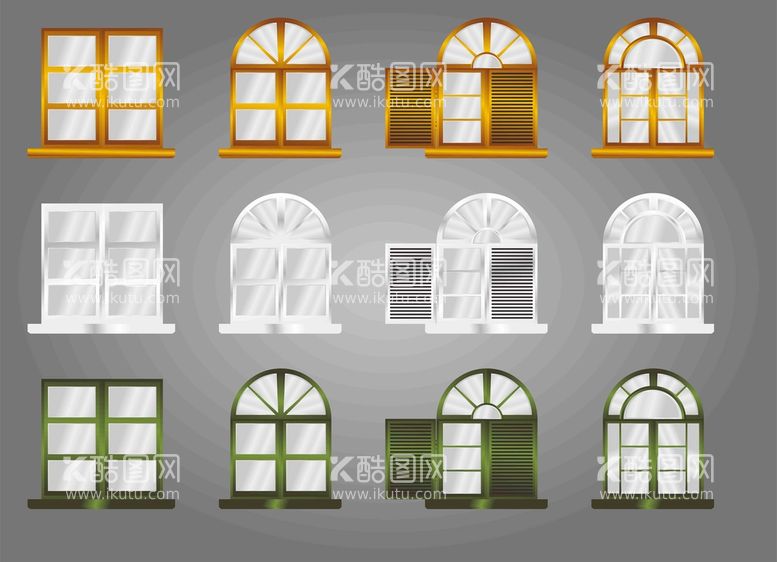 编号：04952109232341154563【酷图网】源文件下载-窗子矢量