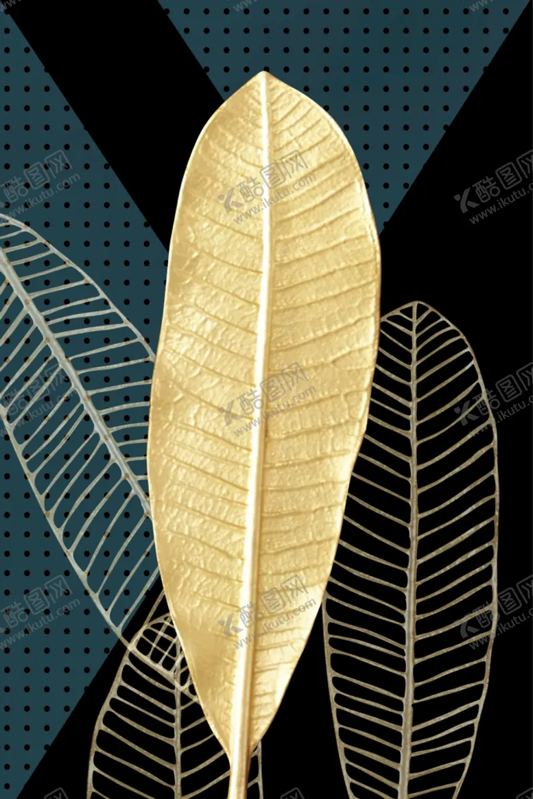 编号：47385610071434356043【酷图网】源文件下载-金色树叶家大叶大装饰画