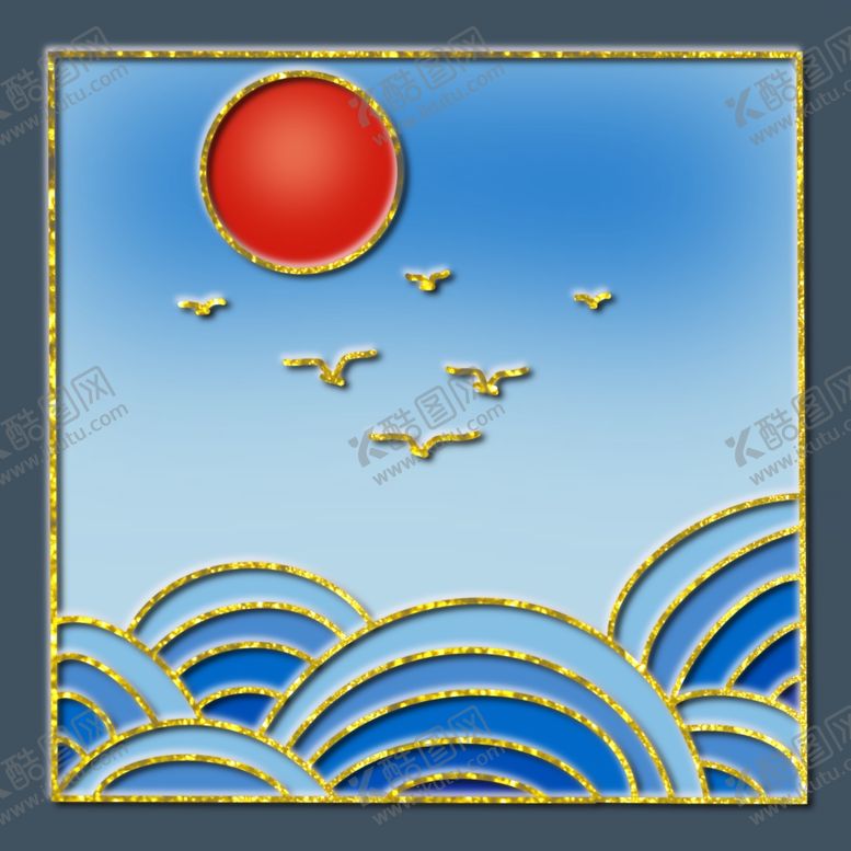 编号：25095709251338079500【酷图网】源文件下载-海洋海鸥日出壁纸背景