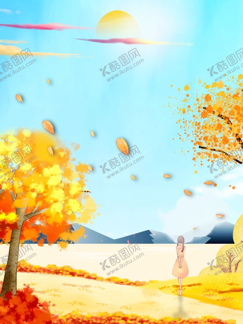 编号：61560304261412441640【酷图网】源文件下载-手绘秋天背景