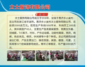 服饰企业简介工作照片贫困