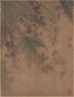 清代恽寿平花草绘画