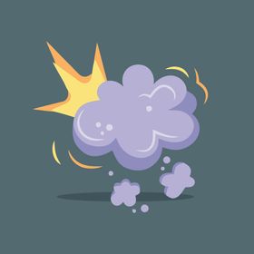 紫色云朵爆炸特效图