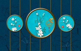 花鸟画家和背景墙