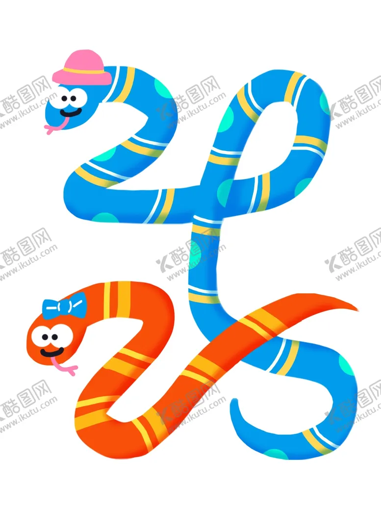 编号：11296902221519511107【酷图网】源文件下载-2025卡通拟人蛇年艺术字