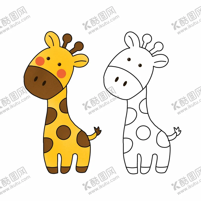 编号：42166605021804316378【酷图网】源文件下载-卡通动物长颈鹿