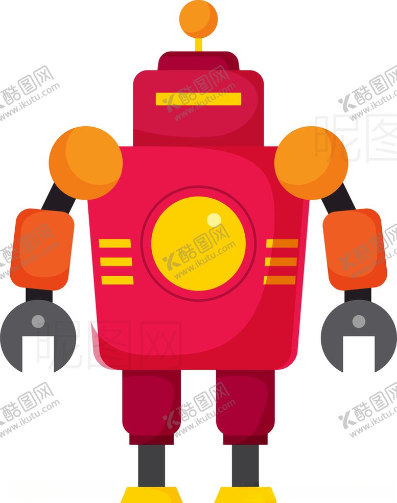编号：57264009090415272909【酷图网】源文件下载-红色机器人