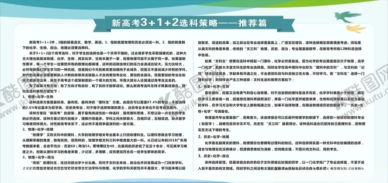 编号：27284705051829543575【酷图网】源文件下载-新高考3 1 2选科策略