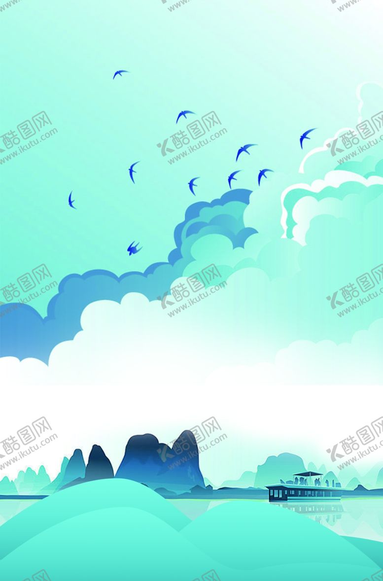 编号：34101906291045315672【酷图网】源文件下载-春天海报背景