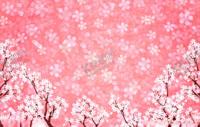 编号：26154910081505421513【酷图网】源文件下载-樱花矢量背景